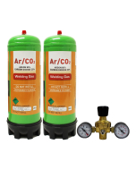 Argon/CO2 Disposable Gas Cylinder & Regulator Package