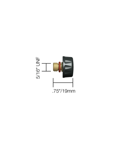 Parweld Short Back Cap for WP9:WP20 TIG Torch (41V33)