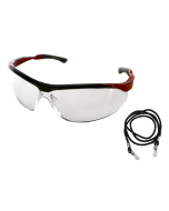 Parweld Sports Style Black and Red Frame with Clear Lens Safety Spectacle P3442R