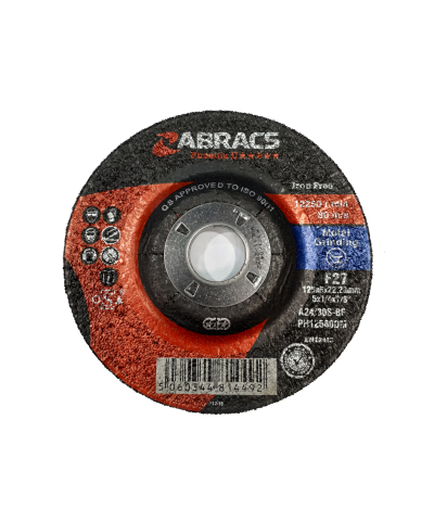 ABRACS Phoenix II 125mm x 6mm metal grinding disc pk of 10