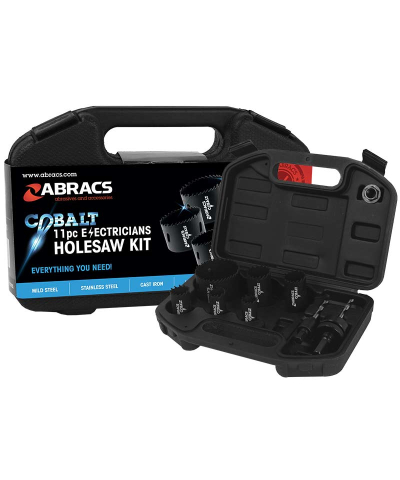 ABRACS 11 Piece Electricians Cobalt Holesaw Kit