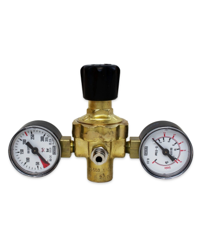 OxyTurbo Twin Gauge Regulator for use with Disposable Argon & CO2 Cylinders (225200)